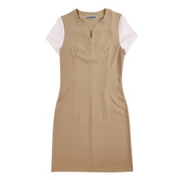 Online Order Made Olive Green Short Sleeve Nurse Dress Fashion Design Contrast Sleeve V Neck Waist Design Nurse Dress Supplier SKU051 Online Order Made Olive Green Short Sleeve Nurse Dress Fashion Design Contrast Sleeve V Neck Waist Design Nurse Dress Supplier SKU051